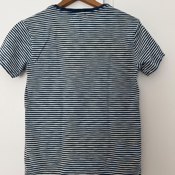 RRL Ralph Lauren Indigo Stripe jersey tee. Size 2 - Picture 2 of 4